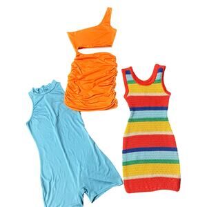 Summer Knit and Bodycon Dress & Romper Bundle‎ XS